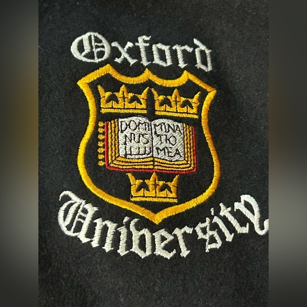 Oxford University. Wool lined varsity bombe jacket Vandanel - Picture 2 of 9